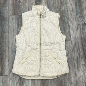Cream coloured lightweight puffer vest